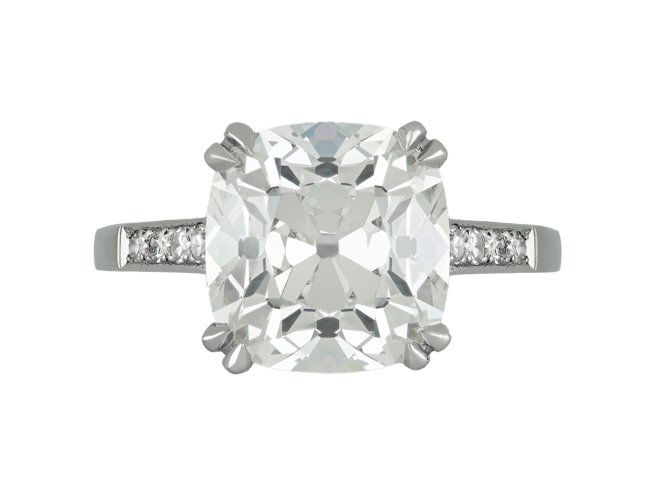 Exceptional five carat old mine diamond ring hatton garden