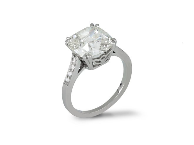 Exceptional five carat old mine diamond ring hatton garden