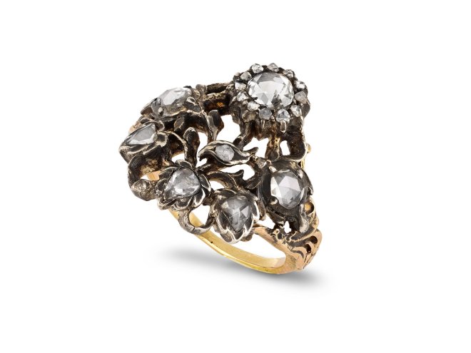 Diamond Gardinetti ring, European hatton garden