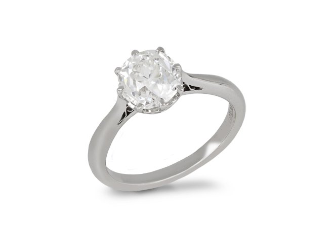 Old mine diamond solitaire ring, circa 1915. hatton garden