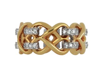 Kutchinsky diamond knot ring, English, 1976.