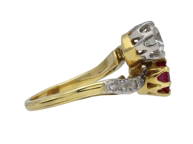 Edwardian Burmese ruby and diamond ring berganza hatton garden