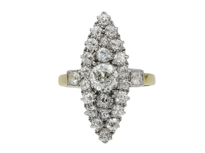 Victorian diamond cluster ring hatton garden