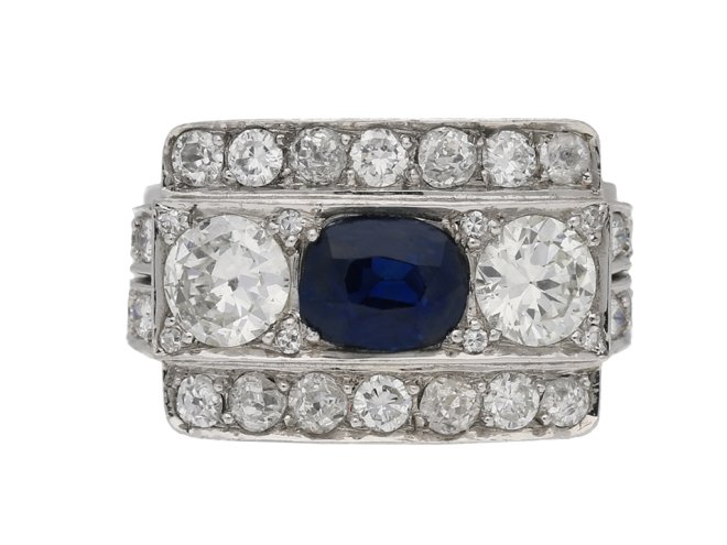  Vintage sapphire diamond ring berganza hatton garden