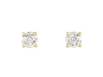 Diamond stud earrings.