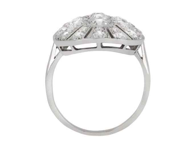 Oval diamond cluster ring, circa 1920 hatton garden