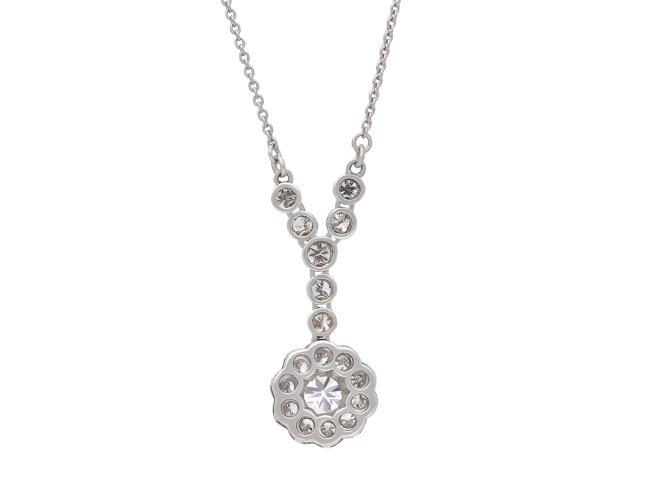 Diamond drop pendant, circa 1920. Hatton Garden