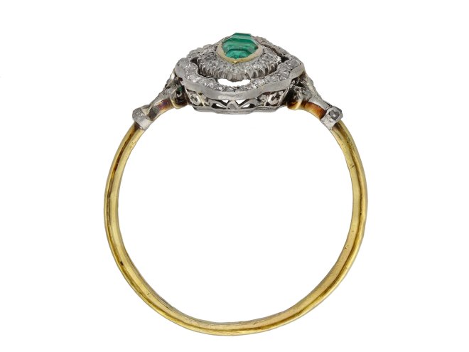 Antique emerald and diamond ring berganza hatton garden