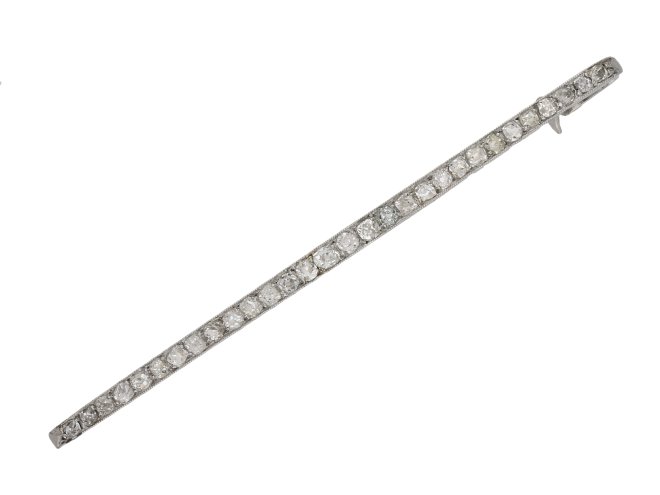 Edwardian diamond bar brooch berganza hatton garden