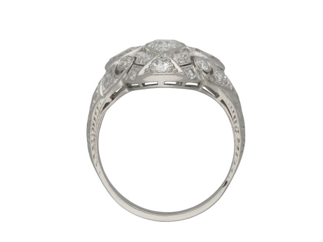 Art Deco diamond cluster ring hatton garden