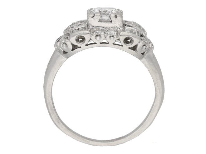 Round baguette diamond ring berganza hatton garden