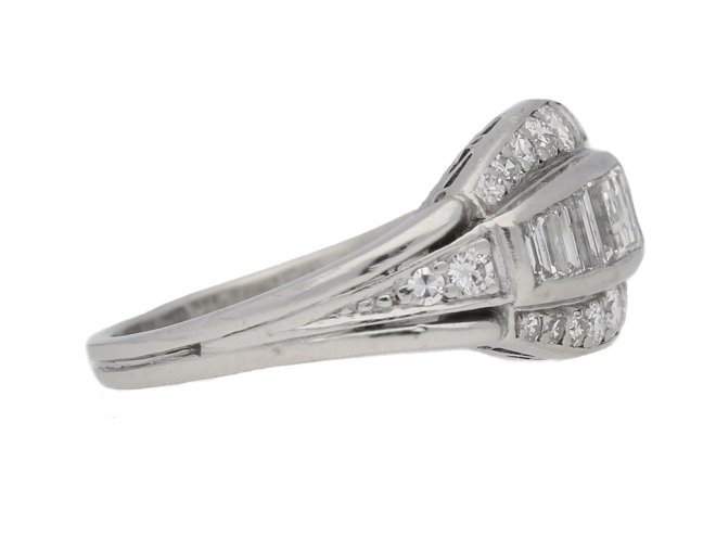 Baguette round diamond ring berganza hatton garden