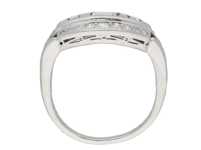 Baguette round diamond ring berganza hatton garden