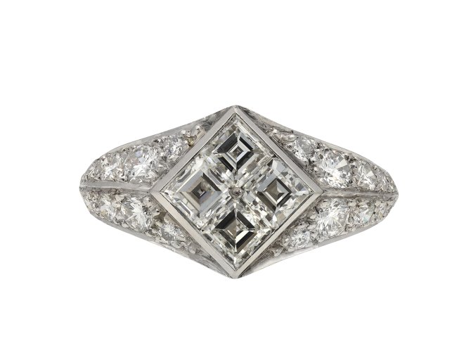 Vintage diamond cluster ring hatton garden