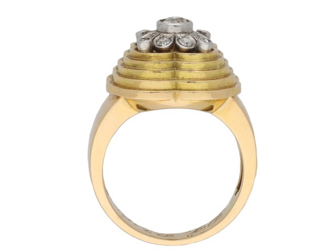 Diamond cocktail ring, circa 1945 berganza hatton garden