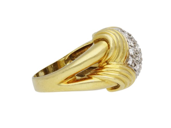 Vintage diamond cocktail ring circa 1945 berganza hatton garden