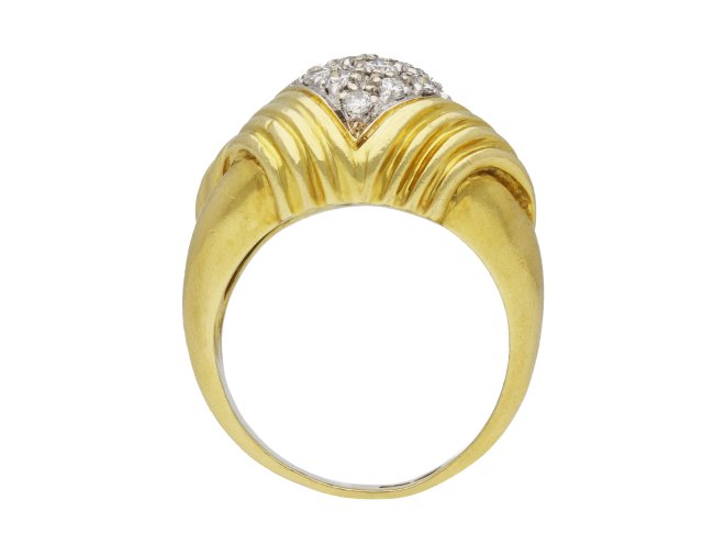 Vintage diamond cocktail ring circa 1945 berganza hatton garden