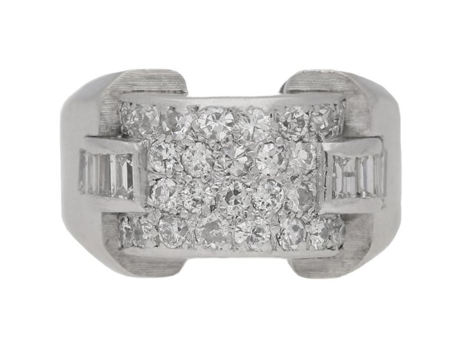  Art Deco diamond cocktail ring, circa 1935. berganza hatton garden