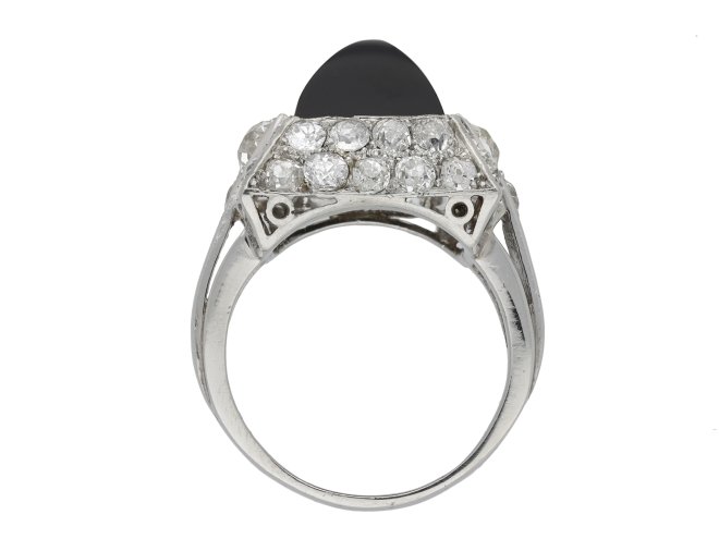 Art Deco onyx and diamond ring berganza hatton garden