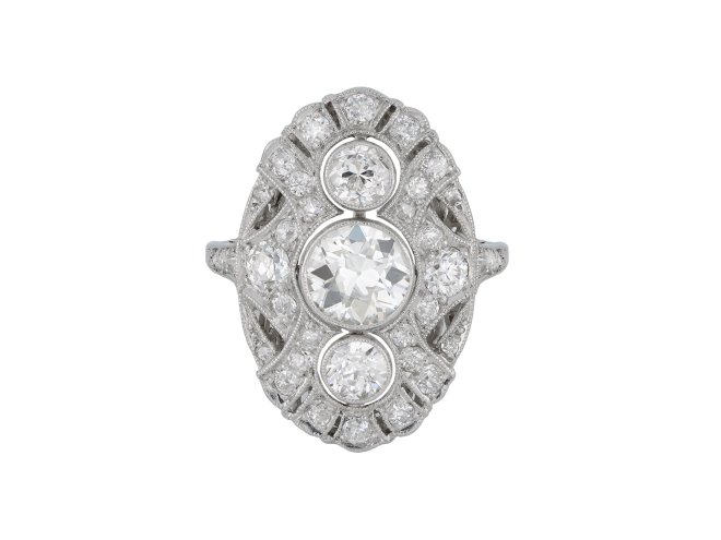 Art Deco diamond cluster ring, circa 1920. hatton garden