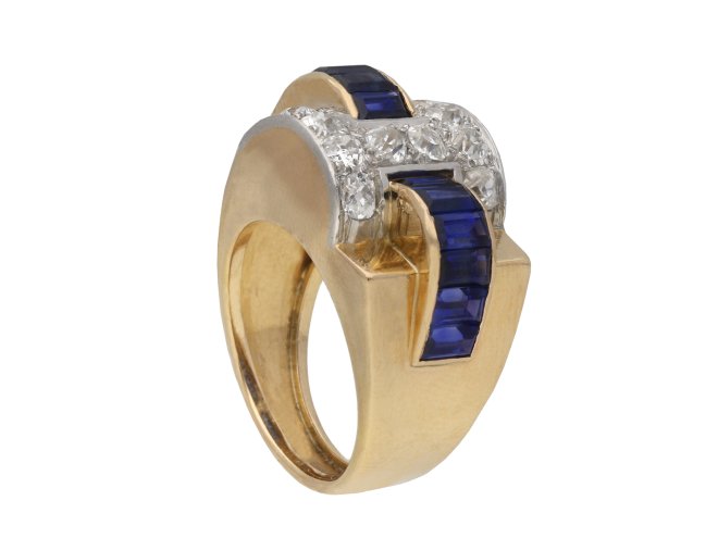 Sapphire and diamond cocktail ring berganza hatton garden