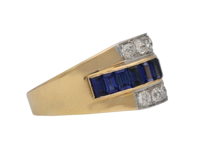 Sapphire and diamond cocktail ring berganza hatton garden