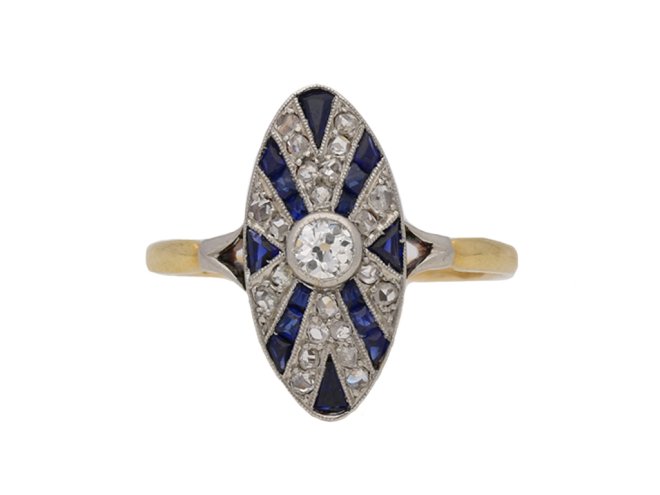  antique sapphire diamond ring berganza hatton garden